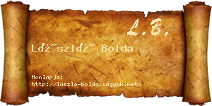 László Bolda névjegykártya